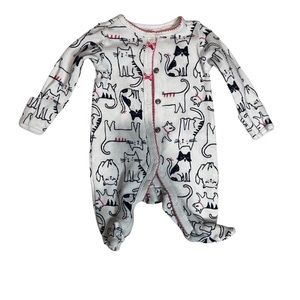 *5/25* Carters Newborn Footie Pajamas with Cats